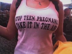 Stop teen pregnancy take it in the ass. Great