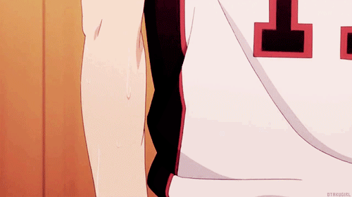 miyamurass:  Kagami and Kuroko man touching each other 