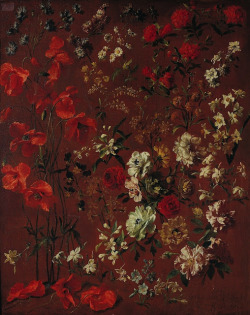 howtowhistle: Hyacinthe Rigaud, Study of Flowers, 1720. 