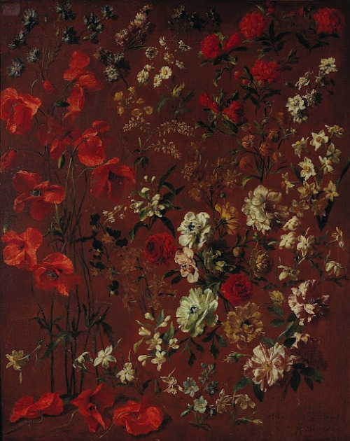 howtowhistle: Hyacinthe Rigaud, Study of Flowers, 1720.