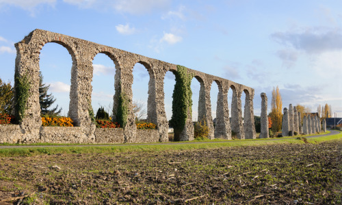 Remains of the Roman aqueduct of Luynes, Indre-et-Loire, FranceClick through for extreme close-up