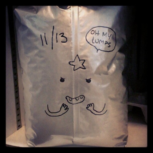 m3lodigression:  This is our bag of espresso this morning. Day made.