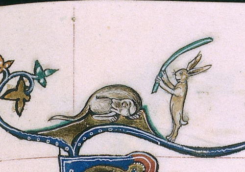 practical jokeGorleston Psalter, England 14th century.BL, Add 49622, fol. 119r