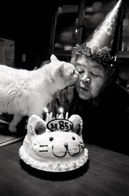  Misao and Fukumaru.  “We will never be apart.” 12 years ago, Japanese photographer, Miyoko Ihara (伊原　美代子) started to take photographs of her grandmother, Misao. Born in 1981 in Chiba (Japan), Miyoko Ihara has studied under Kenji Higuchi