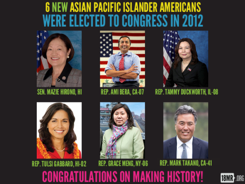 6 new Asian American Pacific Islander members of Congress were elected yesterday! Did you vote? Tell