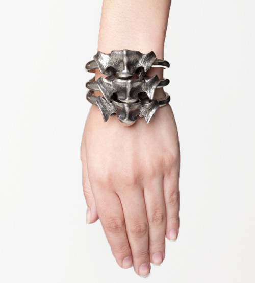 bridgettelizabeth: SKINGRAFT - VERTEBRAE BRACELET Vertebrae bracelet made of white bronze. Can be wo