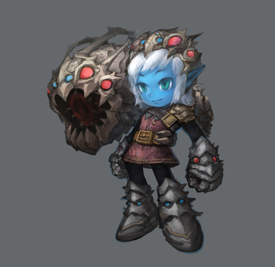 thekawaiiod:  League of Legends—-Tristana with Kog’Maw skin by ~TEnmoom 
