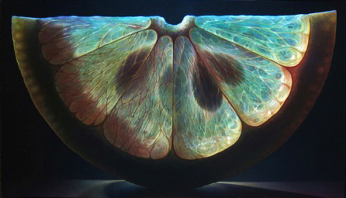 propaedeuticist:  Photorealistic Paintings of Illuminated Vesicles (1, Sunburst) - Dennis Wojtkiewicz