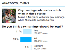 Parisheroinstars:  There’s A Poll On Msn.com On Whether Gay Marriage Should Be