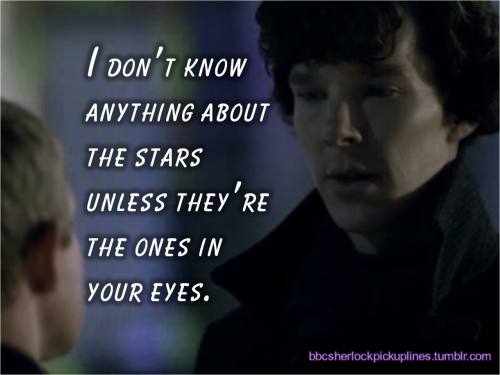 Porn photo bbcsherlockpickuplines:  The cheesiest of