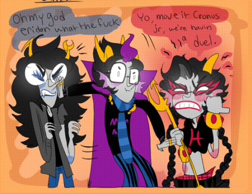 this is me reacting to all the meenah <3< vriska on my dash. heh