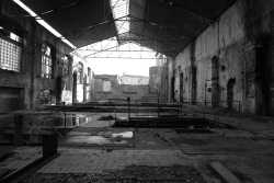 eastberliner:  an empty industrial plant