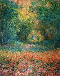 Lonequixote:  The Undergrowth In The Forest Of Saint Germain, 1882 ~ Claude Monet