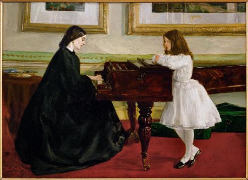 James McNeill Whistler (American; 1834–1903)At the PianoOil on canvas, 1858–59Taft Museum of Art, Ci