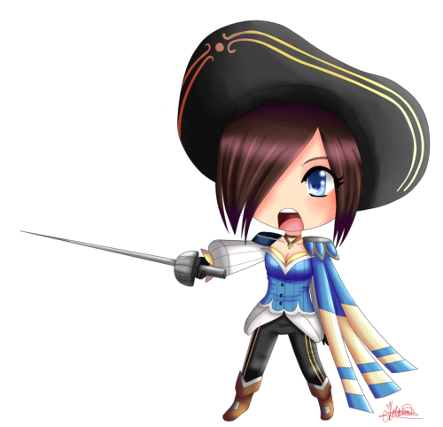 chainrayen:  Chibi Fiora royal guard (League of Legends) by ~Hyldenia
