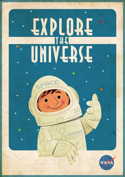 NASA kids Space promotion card