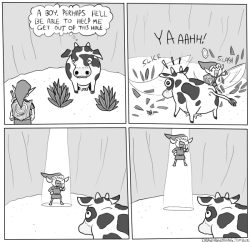 drawingnothing:  Cow why are you in that hole anyway.