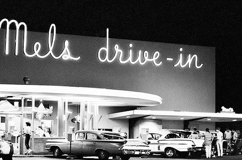 missavagardner:   On The set of American Graffiti , photographed by Dennis Stock, 1972.