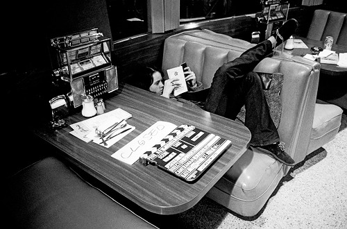 missavagardner:   On The set of American Graffiti , photographed by Dennis Stock, 1972.