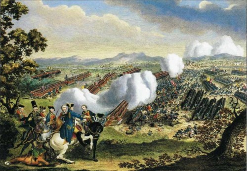 georgy-konstantinovich-zhukov:A scene from the Battle of Minden, August 1, 1759, showing the French 