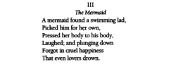  William Butler Yeats, “The Mermaid” 
