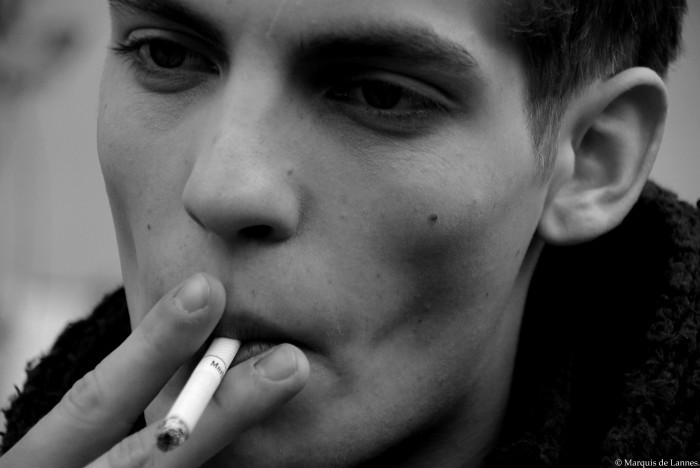 garcon-portraits:  Baptiste Radufe smoking 