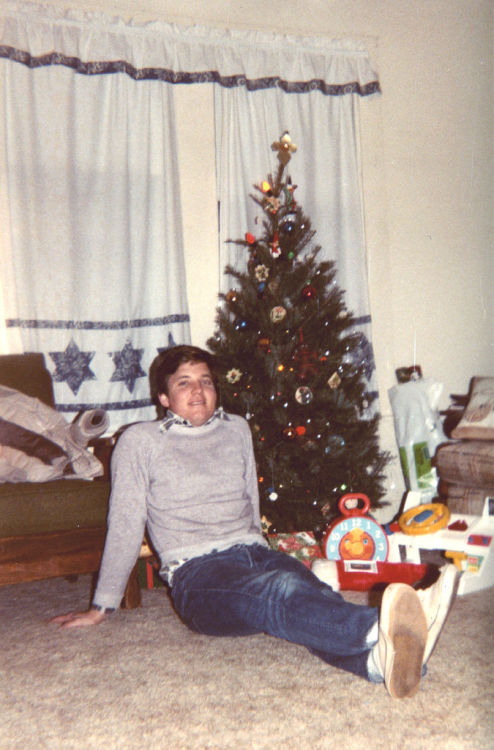 dad by the christmas tree, 1983 (by Mr. Wright)