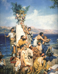 Henryk Simieradzki (Polish, 1843-1902), Phryne at the Festival of Poseidon in Eleusis (detail), 1889, Russian State Museum, St. Petersburg