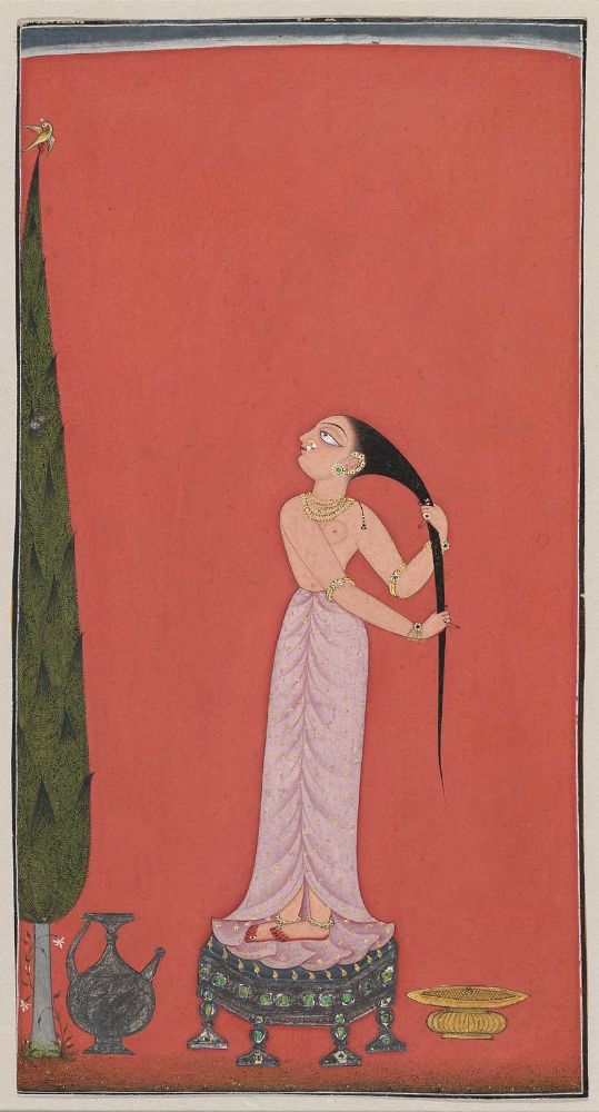 organicbody: At Her Bath Indian, Pahari, about 1690–1700 