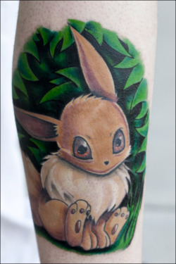 fuckyeahtattoos:  this sweet Pikachu was done by Jon Goad at Born This Way Body Arts in Knoxville, TN  That&rsquo;s not a Pikachu!!!!!