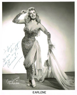 Earlene Vintage Promo Photo Personalized To The Mother Of Burlesque Emcee/Entertainer,