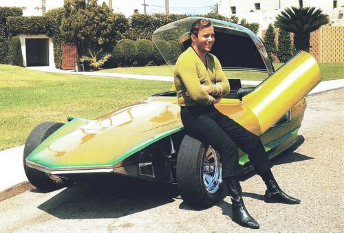 Captain Kirk and “The Reactor”, 1967William Shatner poses here with now legendary car cu