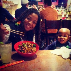 Genghis Grill! (: with Lanita and Landyn.  (at Genghis Grill)