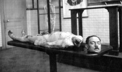 the-midnight-gallery-deactivate:  The body resting on the morgue slab is Albert Fournier, triple murderer and rapist, executed by Anatole Deibler, at Tours, in February 1920. 