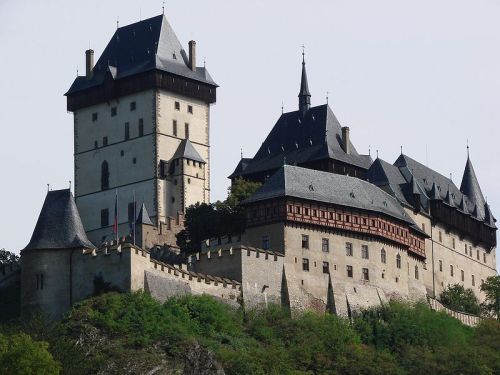 Karlštejn CastleKarlštejn Castle is a large Gothic castle founded 1348 AD by Charles IV, Holy Roma