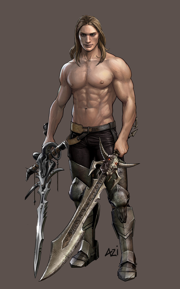 longhairappreciationsociety:  Arthas with swords by *scourge-minion  And another!
