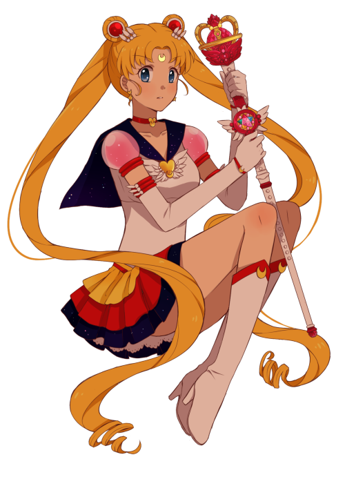 TBH I don’t like Eternal Sailor Moon’s design that much, I just wanted to draw her scept