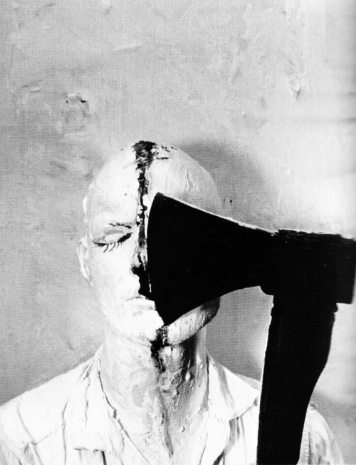 unproductive-thinking:  Günter Brus - Self Painting, Self Mutilation, 1965 