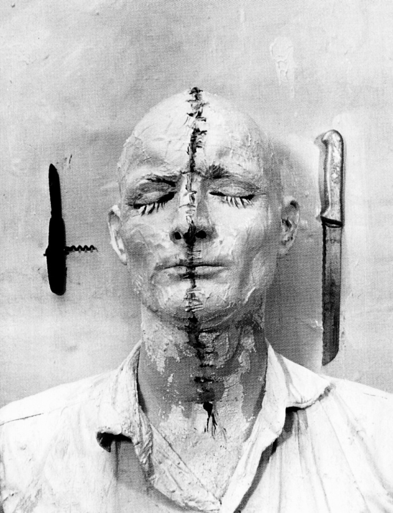 unproductive-thinking:  Günter Brus - Self Painting, Self Mutilation, 1965 