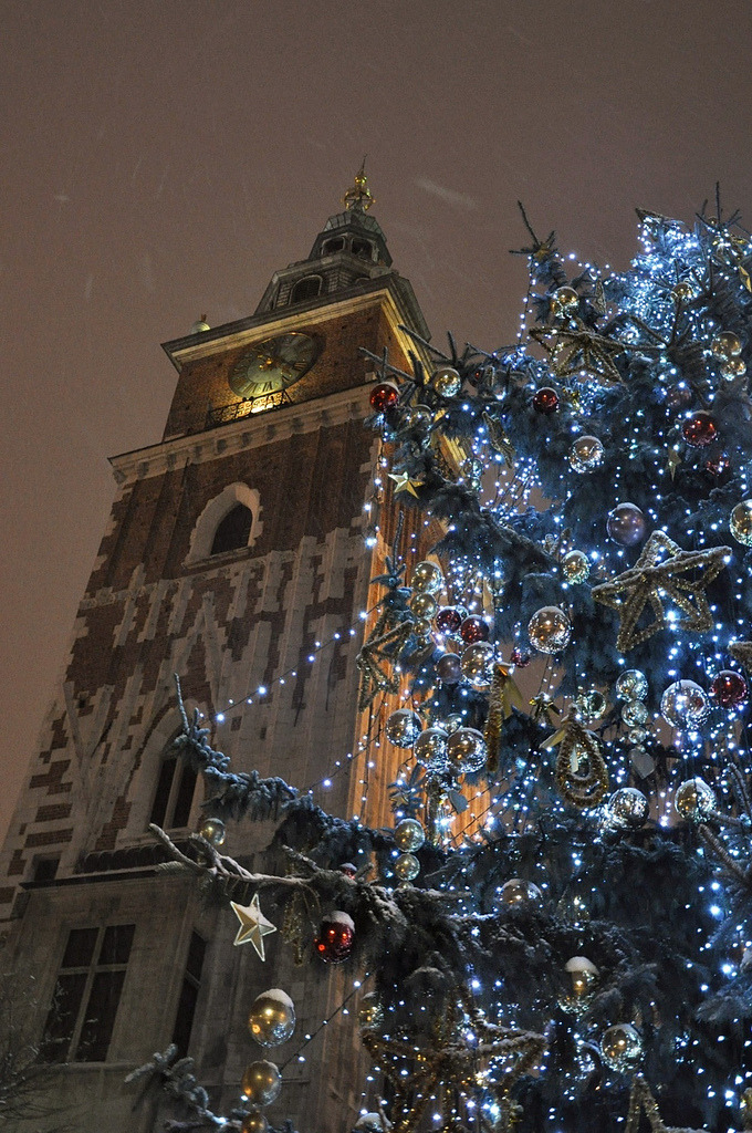 Noël toute l'année  Christmas tree in Krakow main square