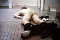 str8menrule:  Toilet faggot used to exhaustion.  He’ll wake up immediately, though, if a Man shakes His dick at him!!! 