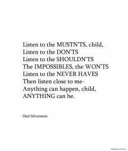 larmoyante:  Shel Silverstein, “Listen