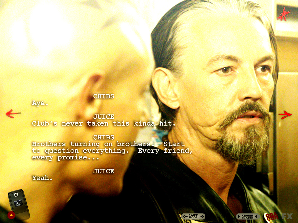 shpirtezemer:  Sons of Anarchy App - Season 5 Content  Deleted Scene: To Thine Own