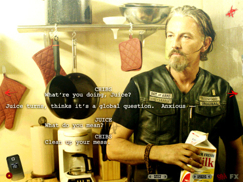shpirtezemer:  Sons of Anarchy App - Season 5 Content  Deleted Scene: To Thine Own Self  