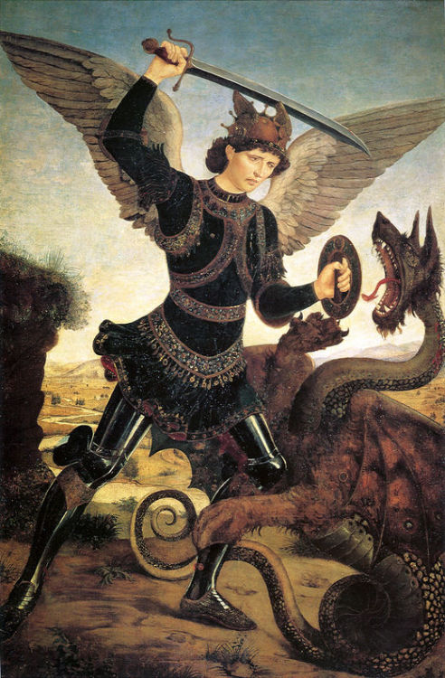 blackpaint20: St. Michael and the #Dragon by Antonio del Pollaiuolo