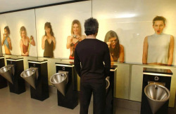 public humiliation art - nightclub bathroom