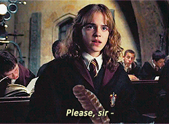 Hermione answering Snape's question