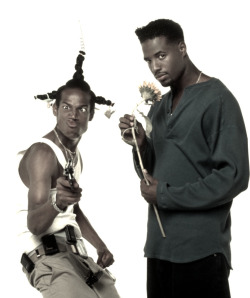 gunsandposes:  Shawn Wayans and Marlon Wayans pose for Don’t Be a Menace to South Central While Drinking Your Juice in the Hood (1996)