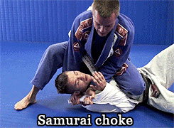 kellymagovern:  Brazilian Jiu-Jitsu gi chokes. 