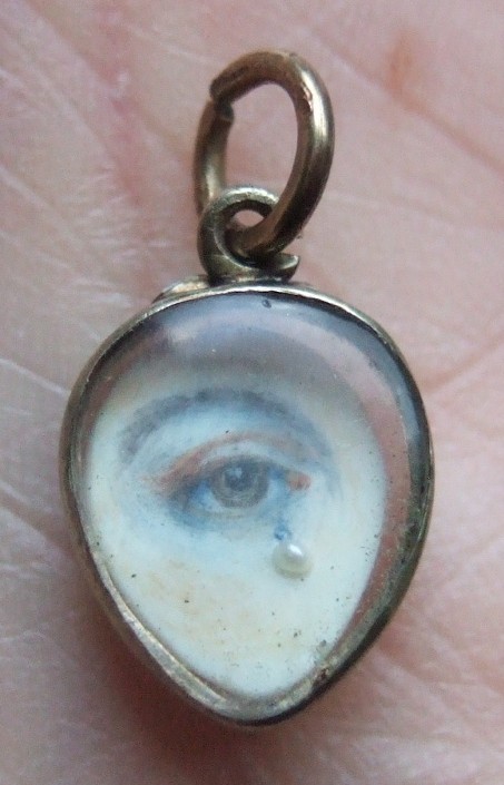 swallowtailblue: Georgian Era (1741-1811) Weeping Lover’s Eye Mourning Jewelry  This is so metal.